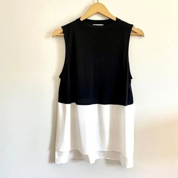 1. State Black and White Color Block Tank Top - Picture 2 of 9
